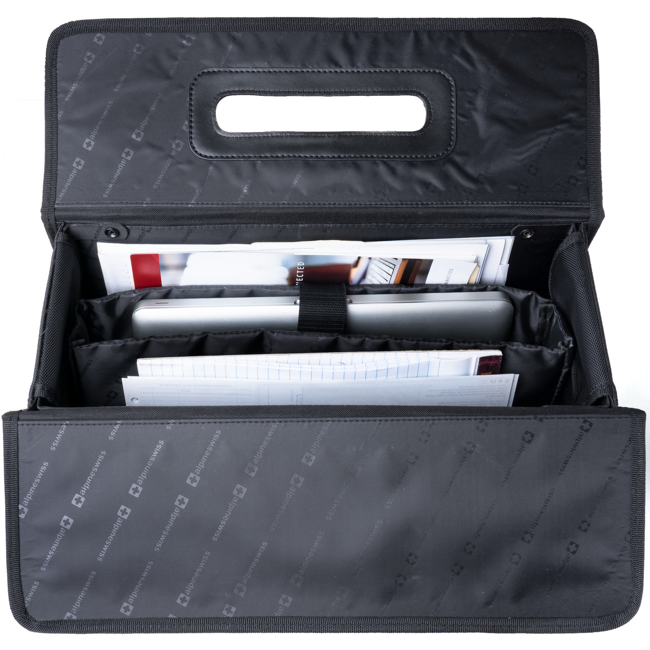 Alpine Swiss Rolling 17” Laptop Briefcase Hard Side Catalog Case on